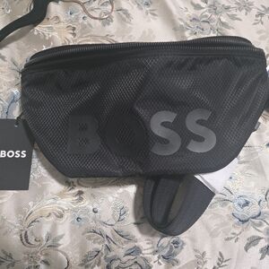 Boss Charcoal Belt Bag for Men